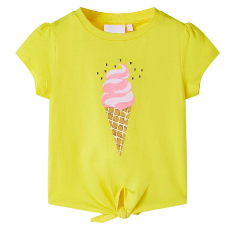 Cotton Ice Cream Tie Hem T-Shirt