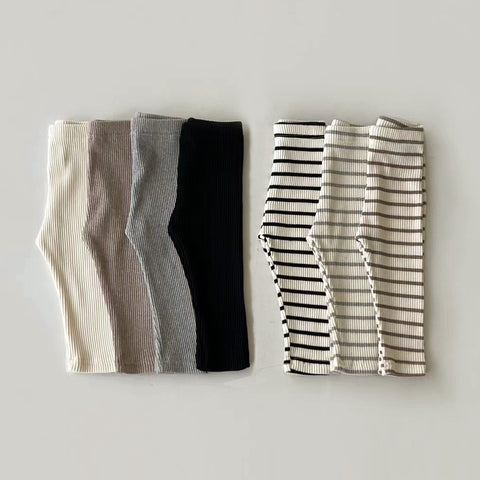 Soft Ribbed Cotton Leggings