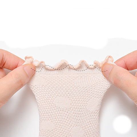 Combed Cotton Socks Pointelle Design