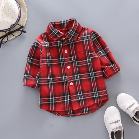 Soft Woven Flannel Cotton Plaid Shirt