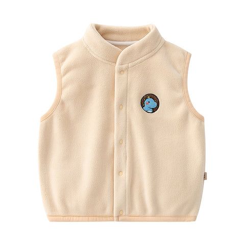 Fleece Vest with Bear Patch