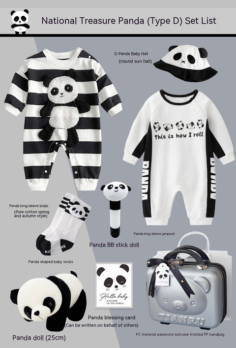 Adorable Panda Motif Newborn Gift Suitcase