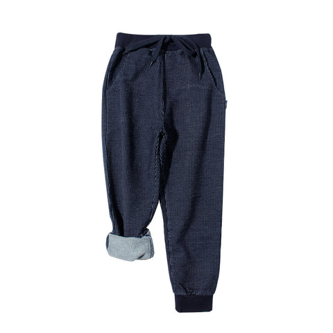 Cotton Knit Denim Jogger Pants