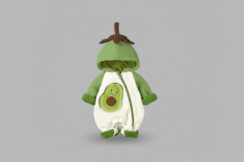 Luxe Rabbit Fur Lining Avocado Romper