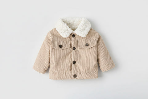 Topel odebeljen žametni plašč