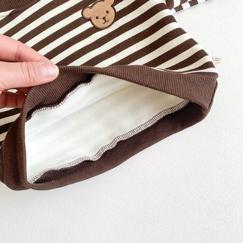 Cute Bear Patch Design Cotton Sweater