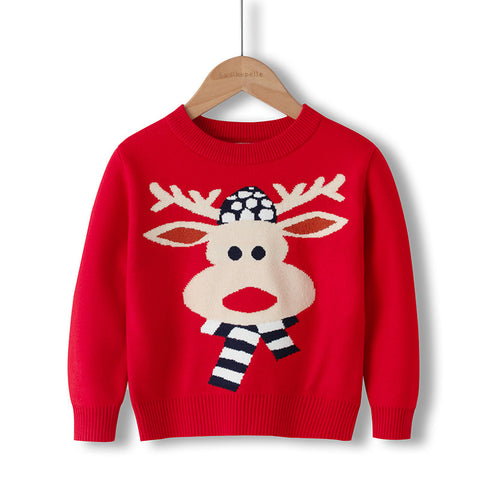 Festive Reindeer Cotton Knit Sweater Collection