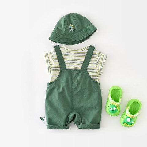 Cotton Romper Dinosaur Detail