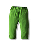 Green pants on a white background