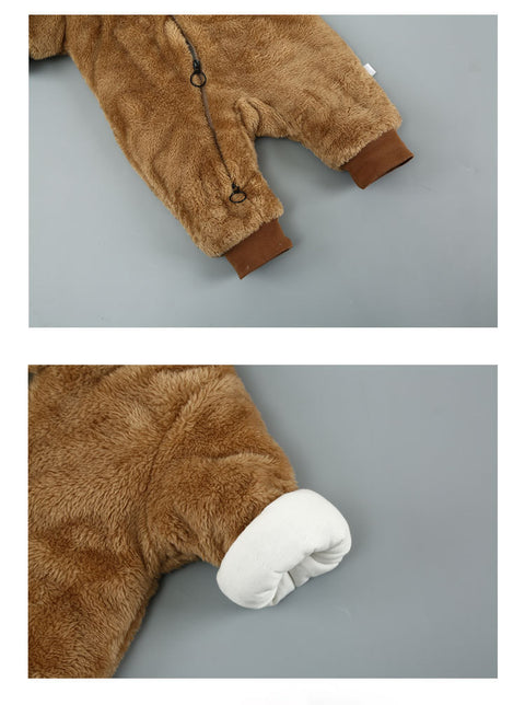 Kuscheliger Fleece-Strampler mit Kapuze