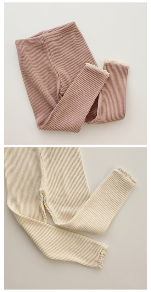 Soft Cotton Ribbed Leggings