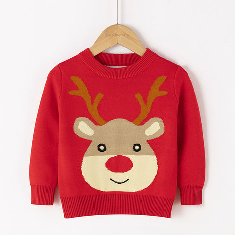 Festive Reindeer Cotton Knit Sweater Collection