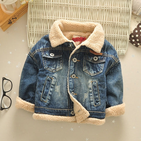 Warm Denim Jacket with Faux Fur Lining