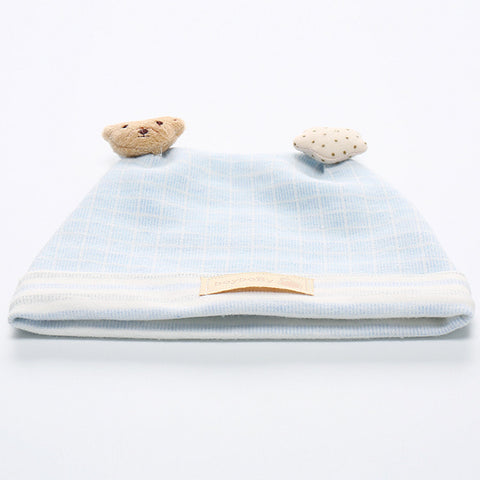 Cotton baby hat with playful bear ears
