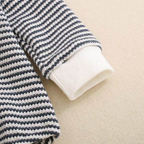 Cotton Stripe Knit Romper