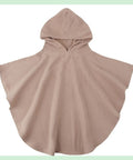 Brown hooded poncho on a white background