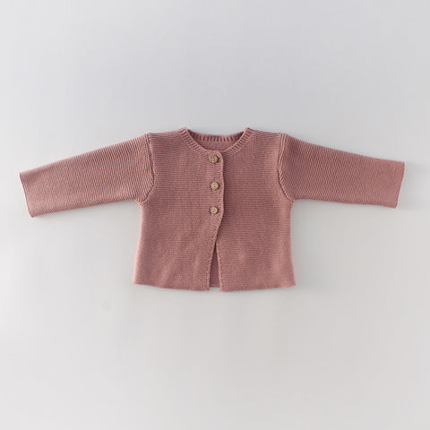 Cotton Knit Button Cardigan