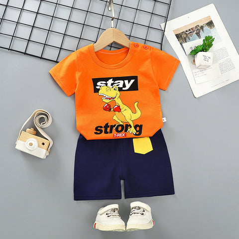 Fun Cotton T-Shirt and Elastic Shorts Set