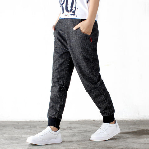 Cotton Knit Denim Jogger Pants