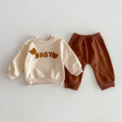 Teddy Bear Sweatshirt and Pants Set