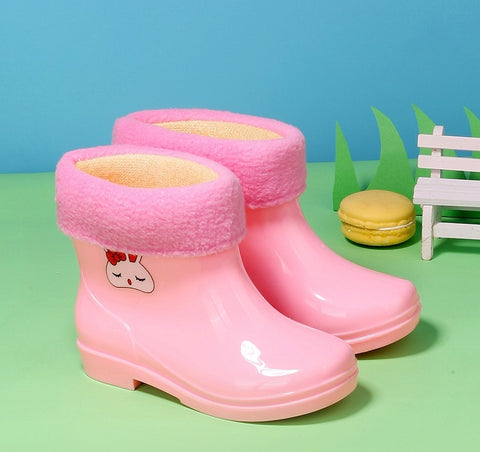 Rubber Rain Boots with Dinosaur Motif