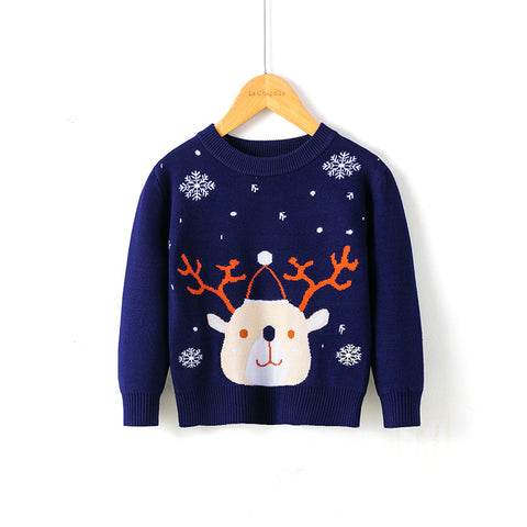 Festive Reindeer Cotton Knit Sweater Collection