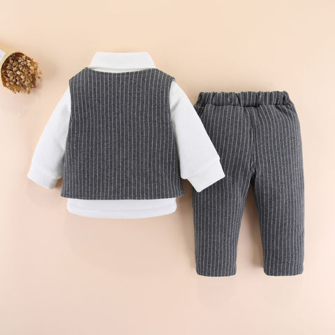 Elegant Shirt, Vest and Pants Pinstripe Set