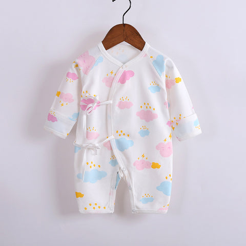 Cotton Kimono Romper with Side Ties