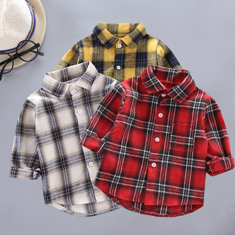 Soft Woven Flannel Cotton Plaid Shirt