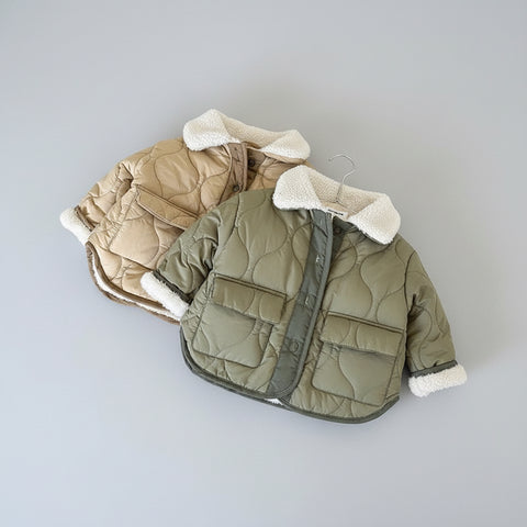 Warm Quilted Sherpa-Lined Jacket