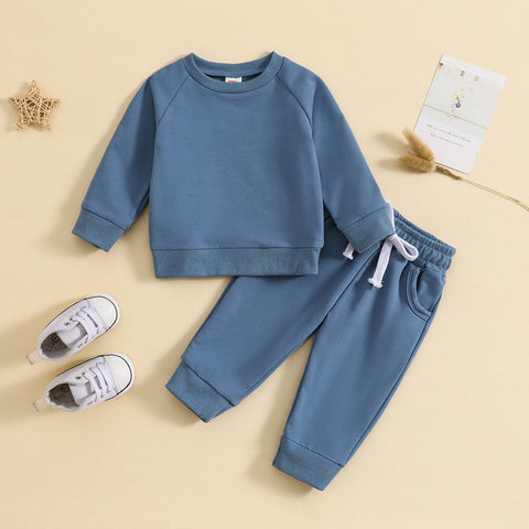 Cotton Sweatshirt and Pants Soft-Touch Set