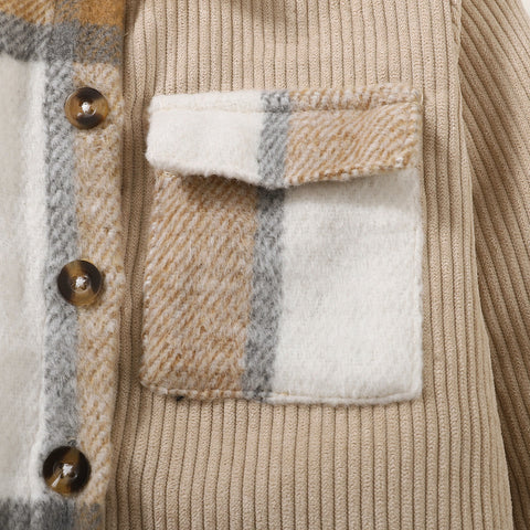 Camicia a maniche lunghe in cotone patchwork