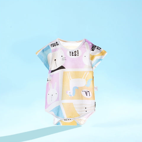 Soft Cotton Bodysuit Fun Pattern