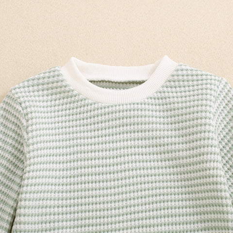 Cotton Stripe Knit Romper