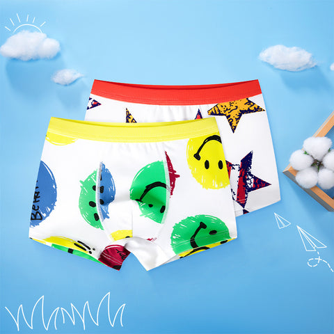 Breathable Cotton Cartoon Boxer Briefs Set