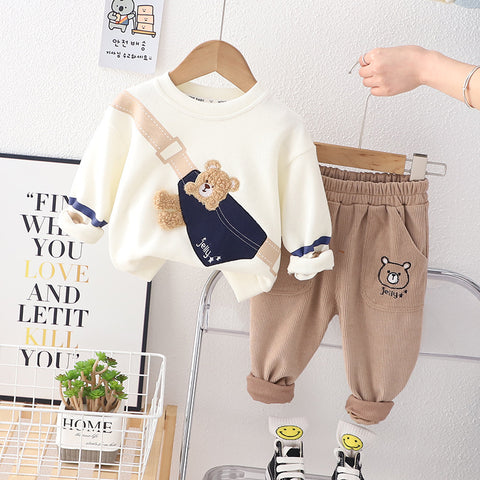 Teddy Bear Sweatshirt and Jogger Pants Set
