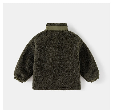 Cozy Stand Collar Zip Jacket