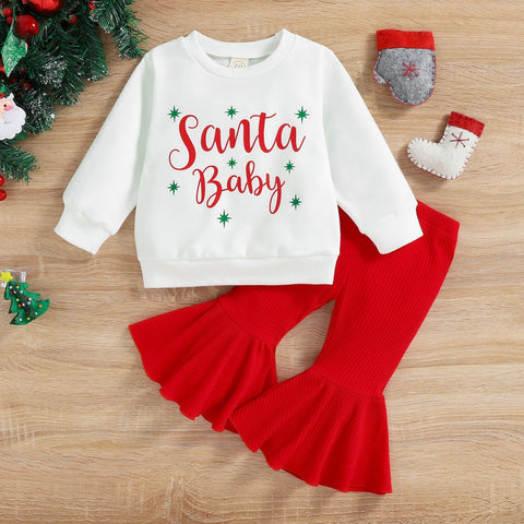 Festive Pullover and Flared Pants Set