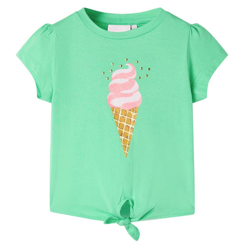 Cotton Ice Cream Tie Hem T-Shirt