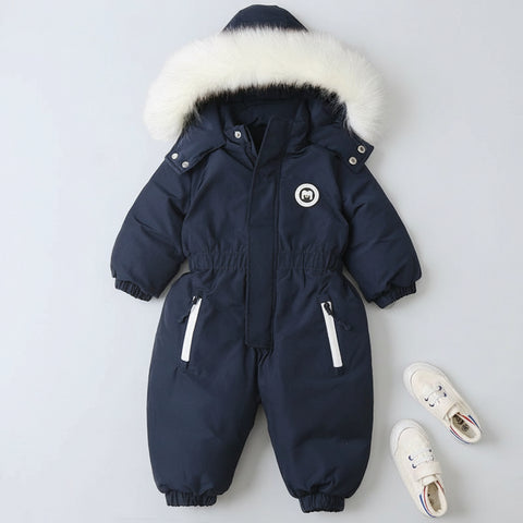 Tuta da sci con cappuccio, calda e isolata