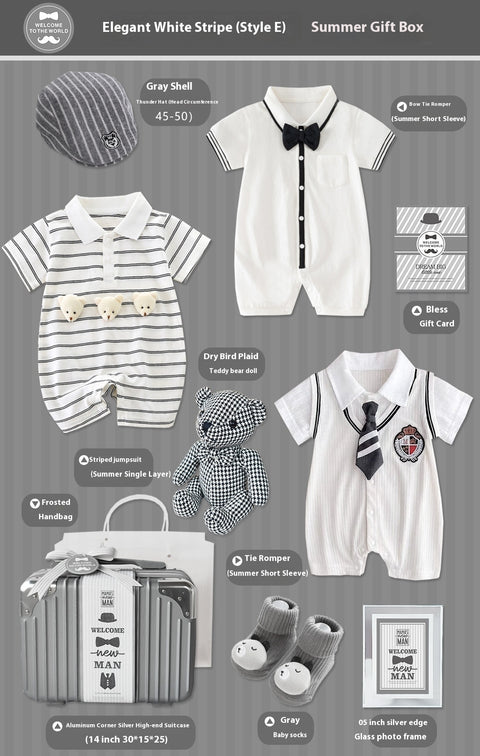 Elegant 100% Cotton Newborn Gift Suitcase Collection