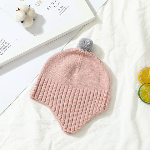 Soft 100% Wool Knit Hat with  Ear Protection