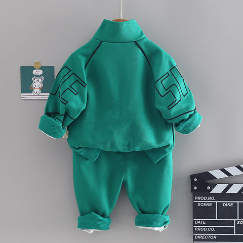 Cotton Sporty Jacket and Joggers Set