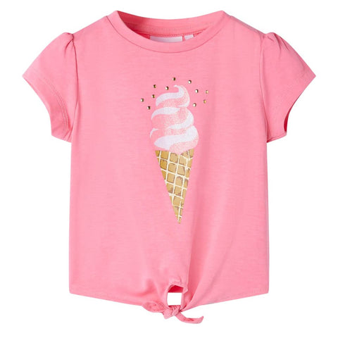 Cotton Ice Cream Tie Hem T-Shirt
