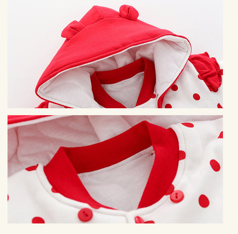 Body festivo de algodón con capucha