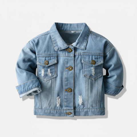 Distressed Classic Denim Jacket