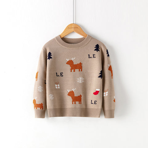 Festive Reindeer Cotton Knit Sweater Collection