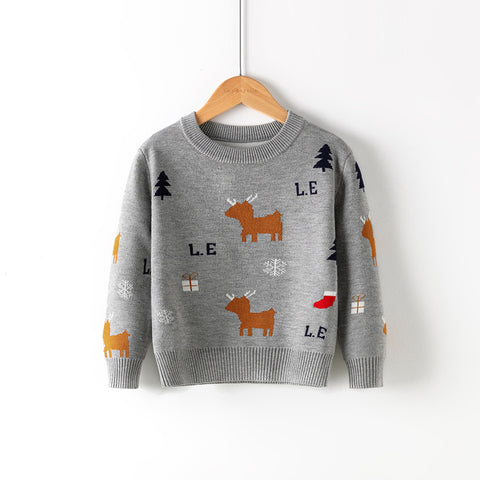 Festive Reindeer Cotton Knit Sweater Collection