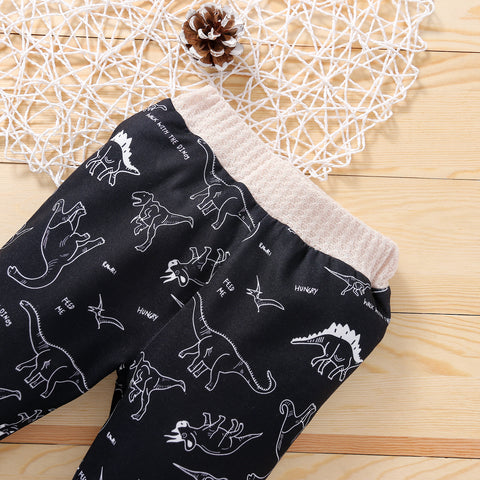 Pullover, Pants Dinosaur Illustrated Design Set