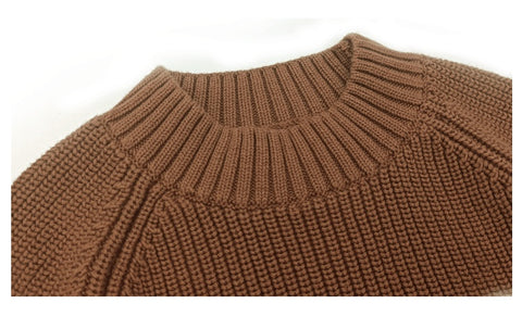 Klassischer Grobstrickpullover